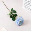 Flor artificial de rosa Juliet Austin de haste única com toque suave, flor de seda, flor artificial, planta verde para decoração de casamento, arranjo de mesa e de entrada