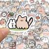 58 pegatinas lindas de gato y conejo pegatinas de dibujos animados coreanas ins para cuenta de mano, pegatinas decorativas para taza de computadora, tarjeta goo, pegatinas impermeables