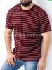Camiseta de manga corta para hombre, estilo clásico de verano a rayas con cuello redondo, para uso diario, para Europa y Estados Unidos, 2025