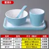  Vajilla creativa de imitación de porcelana nórdica, vajilla de melamina para hotel, juego de mesa comercial de dos colores, juego de cuatro piezas: tazón, plato, taza, palillos
