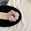 Diadema de Organza Esponjosa Floral Pequeña Retro Romántica para Mujer, Cuerda para el Cabello Versátil Estilo Coreano Suave, Accesorio para Moño
