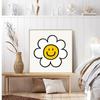 Pintura Decorativa Girassol Sorridente para Sala de Estar, Pintura de Armário de Sapatos para Sala de Jantar, Pintura Pendurada para Cabeceira de Quarto, Pintura de Entrada Estilo Nórdico para Múltiplas Cenas