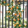 Enredadera de Rosas Simulada de Alta Gama, Enredadera Artificial de Flores Estilo Jardín, Arco de Pared, Envoltura para Tuberías Colgantes, Enredadera Decorativa para Cubrir y Decorar