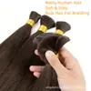 Cabelo Radiante com Cabelo Humano 4# Estilo Boêmio Cabelo Trançado em Massa Cabelo Humano para Trançar