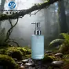 Em Estoque Garrafa Redonda de Vidro de Grande Capacidade 150-200ml com Bomba para Tônico, Limpador Facial e Óleo Demaquilante