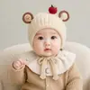 Gorro para bebé para otoño e invierno, gorro de punto para bebés niños, gorro cálido y grueso que cubre las orejas para bebés e infantes, gorro de invierno