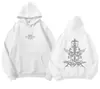 32025 Nuevo Domin Alas Cruzadas Impresas Delanteras y Traseras Concierto Mismo Estilo Sudadera con Capucha Sudadera Chaqueta con Cremallera