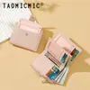 Cartera corta para mujer de gran capacidad estilo japonés y coreano, de mano transfronteriza, con pliegue del 20%, cremallera, cartera de PU, bolsa plateada, tela financiera