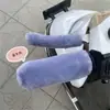 Cubiertas de Manillar para Patinete Eléctrico Invierno Más Terciopelo Engrosado Cálido Antifrío Felpa Protectores de Mano Antideslizante Motocicleta Triciclo Universal