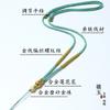 Cuerda trenzada de aleación con colgante de capullo de loto, longitud ajustable, colgante de jade, cuerda fina, cordón, collar al por mayor