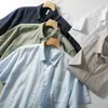 Camisa Casual de Manga Corta de Color Puro Transpirable Cómoda Pantalones con Bolsillo de Solapa Camisa de Algodón y Lino para Hombre Manga Corta de Algodón y Lino 8717