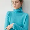 2026 Moda Nuevo Suéter de Lana Clásico Versátil de Manga Larga sin Costuras para Mujer, Cuello Alto con Borde Enrollado, Tejido de Cachemir