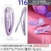 Clip BB Ondulado Color Caramelo de 5cm con Goteo de Aceite Pieza Ondulada para Golpear Clip para Flequillo Clip Lateral Clip de Gota de Agua Clip para Niños Clip Adhesivo Desprendible