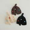 Gorro de Lana para Bebé de Otoño e Invierno, Lindo Gorro de Bebé con Botón Puntiagudo, Ranura Trasera, Gorro de Punto Cálido para Niños, Exportación