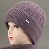 Novos Chapéus de Inverno para Mulheres de Meia-Idade e Idosas, Chapéu de Lã Tricotado Quente com Veludo Extra para Mãe, Chapéu de Algodão Pulôver para Senhora Avó