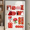 Ímãs de Geladeira de Personagens de Casamento, Adesivos Magnéticos, Decorações Criativas para Porta de Quarto de Casamento, Suprimentos Festivos para Preparação de Casamento, Quarto de Casamento Estilo Chinês