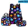 Fábrica de Vestuário Huiyue Mochila Escolar para Estudantes do Ensino Fundamental e Médio, Mochila, Lancheira, Estojo de Lápis, Conjunto de Três Peças