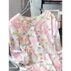 Vestido Casual de Botones Estilo Retro 2025 Nuevo Verano Estilo Chino Botonadura Diagonal Floral Elegante Vestido Cheongsam Mejorado