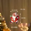 Luzes de Natal de Ventosa LED Formato de Boneco de Neve e Velhinho Luzes Decorativas para Janela Luzes de Natal Adereços de Atmosfera Festiva Luzes de Ventosa