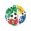Tema de Fútbol Mundial Platos de Papel Desechables Vasos de Papel Caja de Palomitas Set Banderín Mantel Decoración Camino