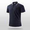 Verano Nuevo Seda de Hielo Manga Corta Camiseta con Cuello para Hombre Camisa Polo para Hombres de Mediana Edad y Mayores Jin Amoníaco Deporte y Ocio