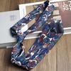 Corbata Floral Estilo Hong Kong Vintage para Hombre Ancha 8cm Marca de Moda Estampada Combinación Total Estilo Coreano Casual Caballero Ins