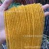 Cuentas Sueltas de Cristal Amarillo de Alta Calidad de 4 mm, Cadena de Cuentas Redondas de Piedra Venus Amarilla, Accesorios para Joyería DIY, Cadena para Mamá al por Mayor