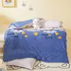 Funda de edredón de vellón de leche para jardín de infantes infantil, pieza única de invierno, con felpa adicional, sábana para cama de niña de franela de coral