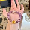 Pulsera Joyería de Mano Pulsera de Mariposa Morada Pulsera de Cristal de Imitación Pulsera para Mujer Joyería de Moda Pulsera de Cristal Pulsera de Amatista