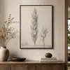 Pintura Decorativa Artística de Nicho Paisagem Floral Pastoral Vintage Estilo Francês Moderno para Sala de Estar, Hall de Entrada e Escritório, Arte de Parede Emoldurada