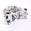Faixa de Cabelo Veludo Coral Estampa Leopardo Bolinhas Laço Europeia e Americana Transfronteiriça Faixa para Lavar o Rosto Faixa para Maquiagem Esportiva Acessórios de Cabelo