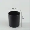 Taza de vidrio para vela perfumada personalizada, diseño simple con tapa, recipiente de vidrio de cera de soja, taza de vela de boca ancha, taza de vela de vidrio