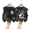 Chaleco Exterior de Algodón Puro Tie-Dye de Verano para Niños 2026 Nuevo Estilo Camiseta para Niños Top Elegante