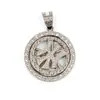 Colar Colar com Pingente Rotativo de Liga Leve com Diamantes Inteiros do New York Yankees