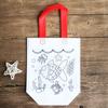 Bolsa de Grafitis No Tejida Bolsa de Clasificación de Basura DIY Material para Bolso de Mano de Producción Pintado a Mano para Niños
