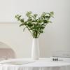 Jarrón de Cerámica Blanca Simple y Creativo Shumen para Escritorio de Sala de Estar de Lujo de Gama Alta Decoración para Arreglo de Flores Frescas Hidropónicas