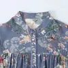Bestseller transfronterizo de AliExpress 2026 primavera nuevo vestido elegante para mujer con estampado y botones frontales de cordones 1351648
