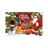 Nueva tela de fondo navideño transfronteriza para decoración de eventos, arreglo de banderas, fiesta fotográfica temática navideña para crear ambiente, personalización