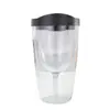 Copa de vino de plástico de 10 oz suministro directo de fábrica doble PS transparente vaso de cerveza acrílico para exteriores taza de café