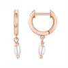 Pendientes Colgantes Huggie de Moda Transfronteriza Europea y Americana con Colgante de Circonita Pendientes de Aro 2024 Joyería de Verano para Mujeres