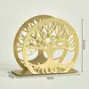 Novo Rack de Tecido Dourado de Ferro Chinês Barra Decoração de Mesa Café Árvore da Vida Sala de Estar Rack de Armazenamento de Guardanapos