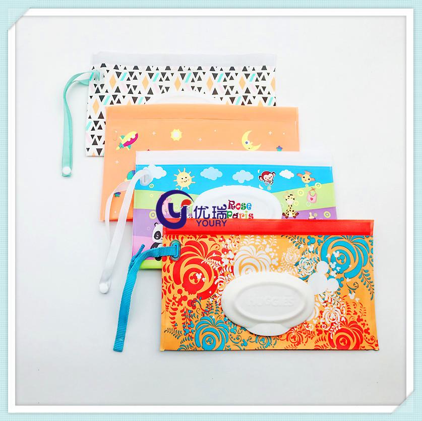 eva环保翻盖抽取式湿巾袋 eva自封湿巾袋 eva纸巾化妆