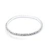 Pulsera de tobillo y muñeca de diamantes completos simple europea y americana, súper brillante, elástica, elástica, 1 a 5 filas, accesorios para fiesta de cumpleaños, boda