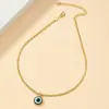 Collar Ojo del Diablo Nuevo Transfronterizo Moda Colgante Ojo Azul Collar Cadena de Serpiente Collar Ojo Cadena de Clavícula