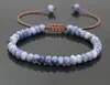 Pulsera tejida a mano con cuentas de ábaco de piedra natural nueva 4*6mm, joyería de la suerte simple y moderna para mujer