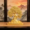 Venta al por mayor de fábrica Adorno de Árbol de la Riqueza de Aleación Dorada Monedas Retro Lingotes Decoración de Apertura de Recepción de Casa Mudanza