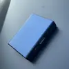 Portatarjetas de acero inoxidable de alta gama para hombre y mujer, caja metálica ultra delgada, anti-desmagnetización, caja pequeña para tarjetas, antirrobo, cepillado, portatarjetas bancarias, portatarjetas