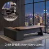 A mesa do escritório do chefe é simples e moderna, a mesa do CEO tem um toque de luxo leve e de alta qualidade, mesa executiva, conjunto de mesa e cadeira de escritório
