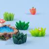 Césped Artificial Estereoscópico Paisaje Musgo Decoración Micro Paisaje Planta Suculenta en Maceta Adornos de Resina Accesorios DIY Manualidades
