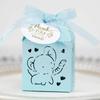 Caja de dulces hueca para boda Etiqueta de cinta de elefante Cartón Patrón de elefante bebé amor festividad infantil punto de fábrica